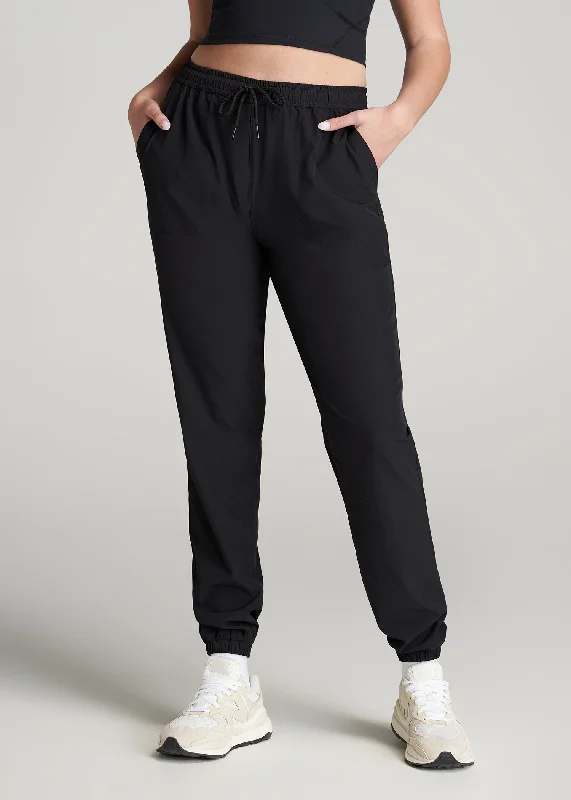 Sweatpants For Women Hybrid Joggers for Tall Women in Black