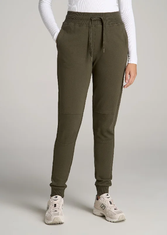 Suit Pants For Women Wearever French Terry Tall Women's Joggers in Fern Green