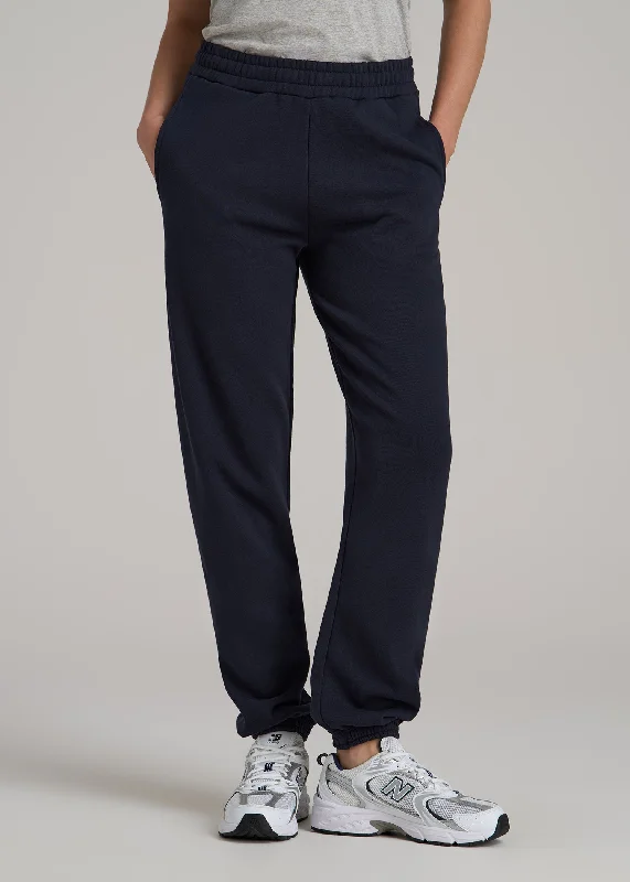 Fashionable Trousers For Women Wearever Fleece Relaxed Women's Tall Sweatpants in Evening Blue