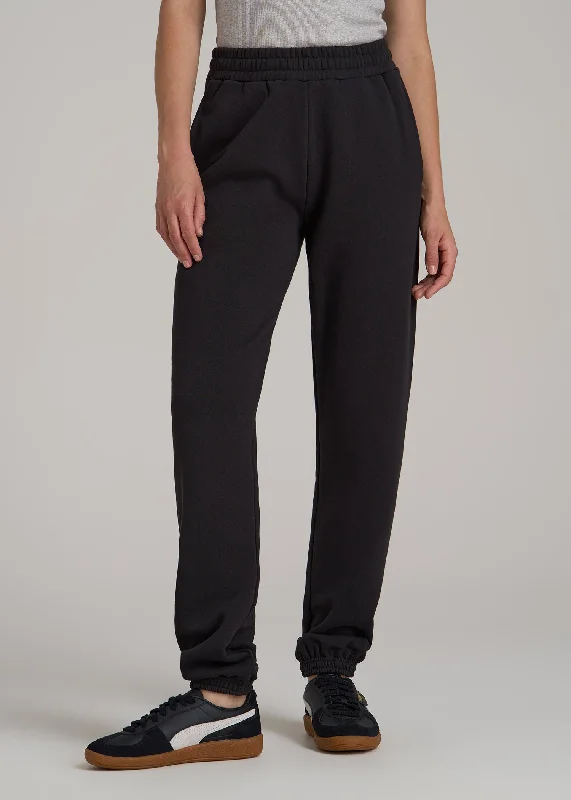 Men's Inspired Trousers Wearever Fleece Relaxed Women's Tall Sweatpants in Graphite Black