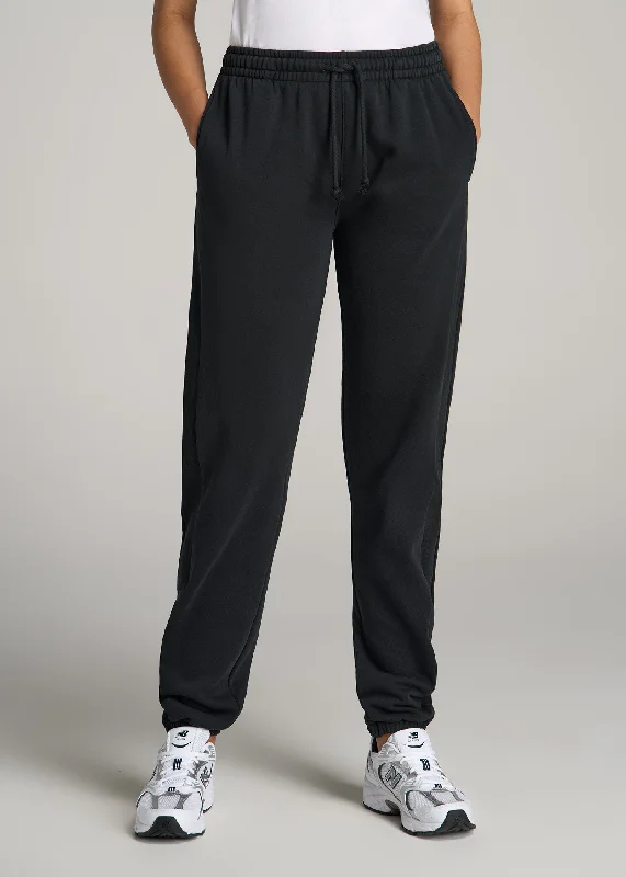 Plus-Size Women's Pants Wearever Fleece Regular Fit Women's Tall Sweatpants in Vintage Black