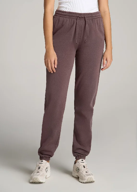 Slouchy Chic Pants Wearever Fleece Regular Fit Women's Tall Sweatpants in Dusty Merlot