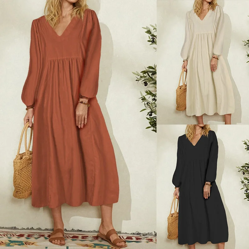 Soft Cotton Dresses Cotton and Linen Bohemian Dress