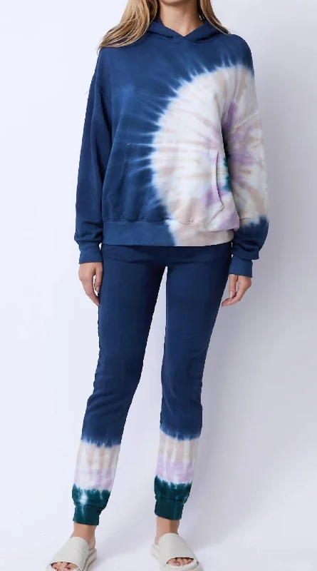 Knit Tops For Evening Wear Tie Dye Slouchy Pullover In Inca