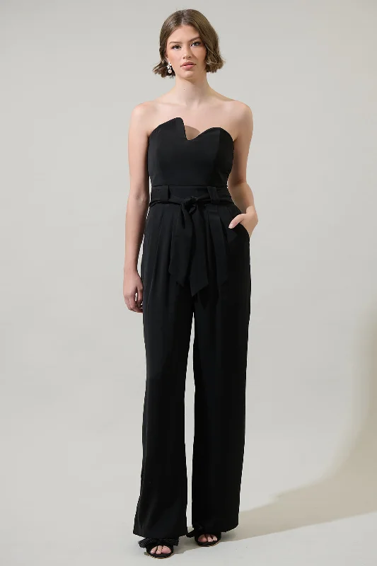 Modern Tailored One-Piece Dresses Madelyn Strapless Jumpsuit