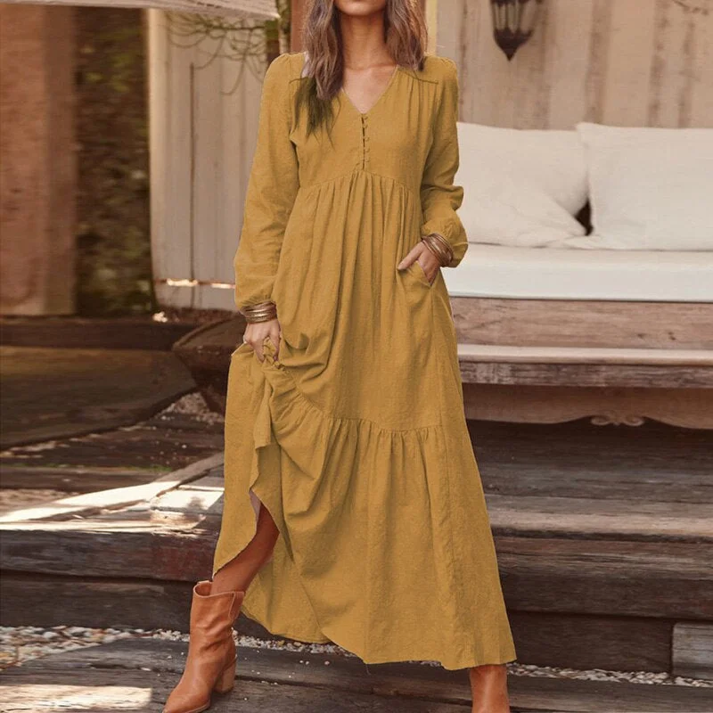 Cute Summer Dresses Long Sleeve Boho Summer Dress For Women, Bohemian Dress