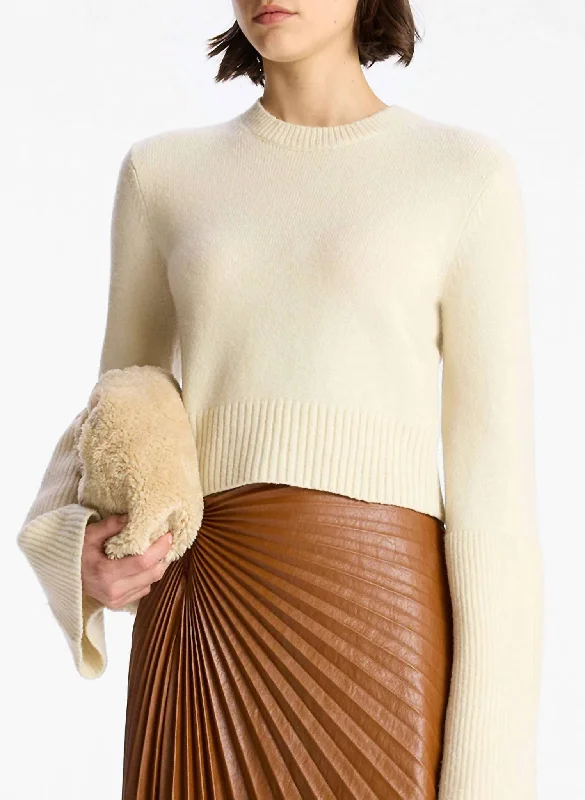 Stylish Knit Tops For Every Occasion Clover Sweater In Cream