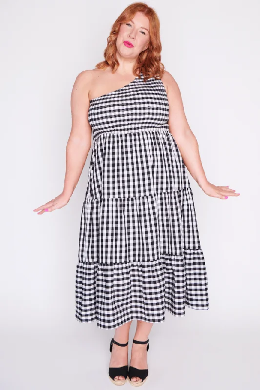 Casual Day Dresses Spencer Black Gingham Dress