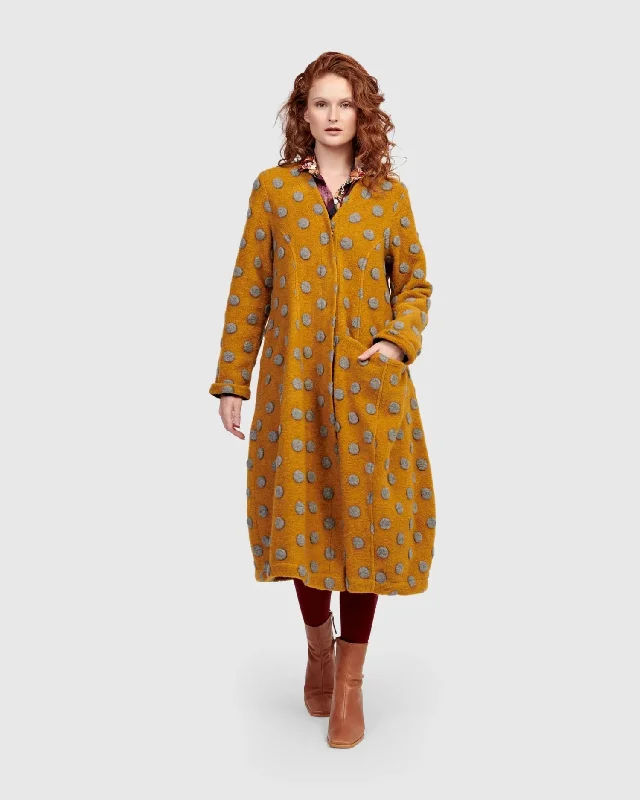 Chic Trench Dresses Lioness Cocoon Coat, Flecks