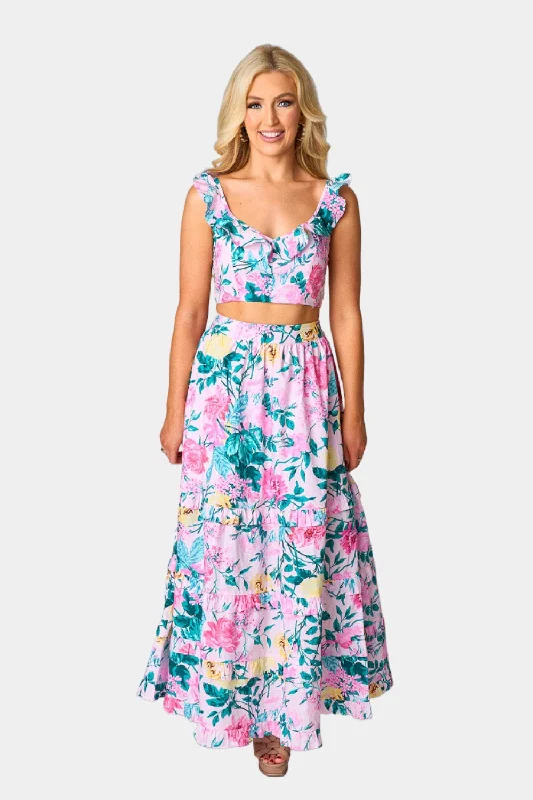 Bold Colored Dresses Tasha Two-Piece Set - Garden Club