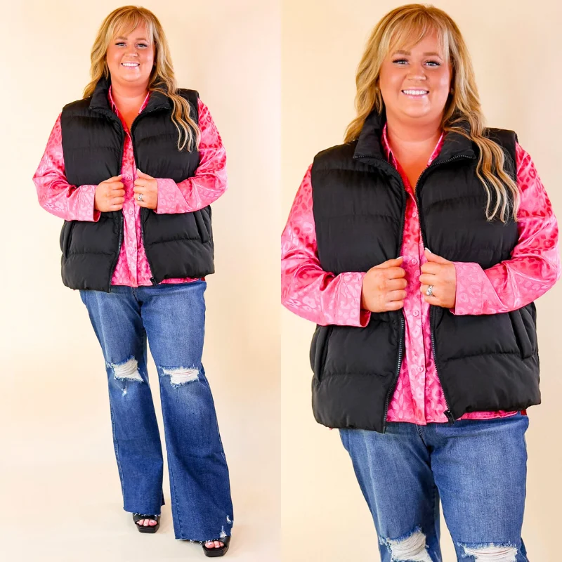 Cozy Outerwear Coats For Winter Whispering Pines Puffer Vest in Black