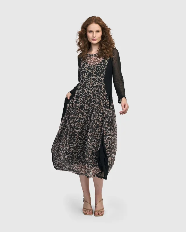 Casual Day Dresses Irina Crew Cocoon Dress, Leopard