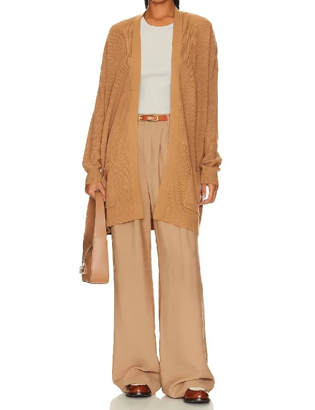 Casual Knit Tops For The Weekend Cooper Cardigan In Camel