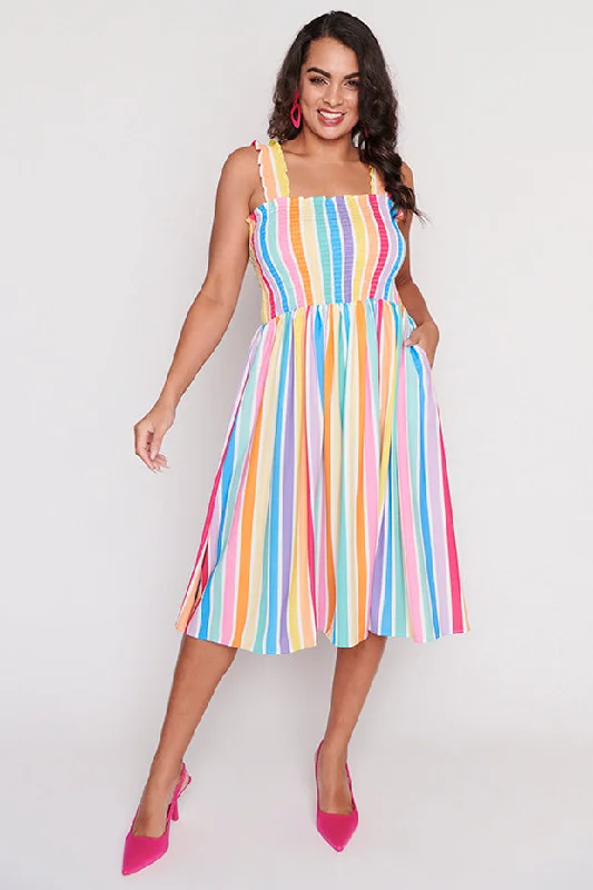 Elegant Evening Gowns Wallflower LPD Candy Stripe Dress