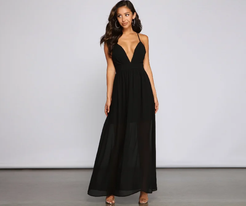 Plus-Size Dresses For Women Effortless Beauty Stylish Chiffon Maxi Dress