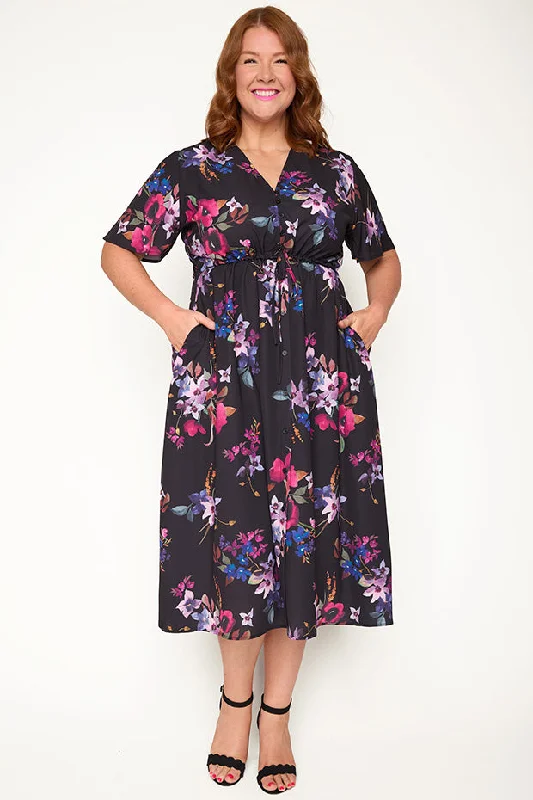 Bold Colored Dresses Marley Night Flower Dress