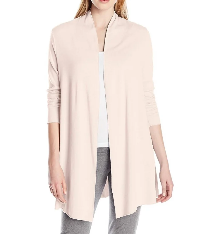 Feminine Fit Knit Tops Amelia Knit Cardigan In Blush