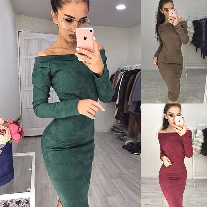 Women's Holiday Dresses Off Shoulders Bodycon Party Dress, Cocktail Dress