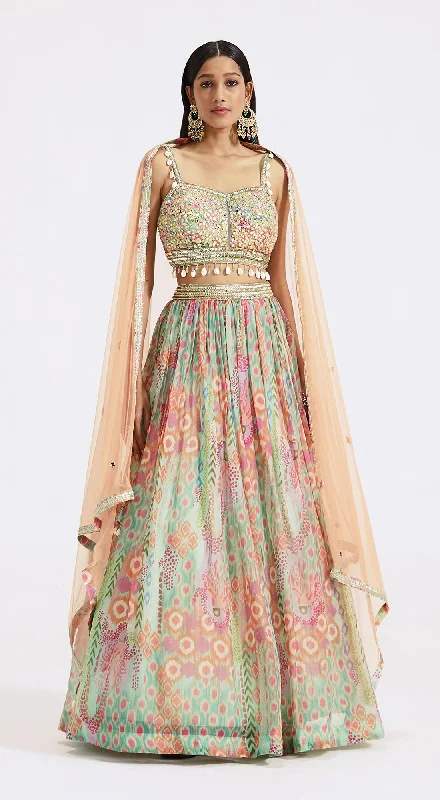 Comfortable Casual Dresses Multicoloured Lehenga Set