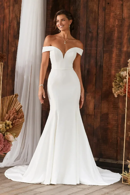 Chic Trench Dresses Elegant Mermaid Wedding Dress Women 2024 Open Back Off The Shoulder Sweetheart Simple Bridal Gown Sweep Train Vestidos De Noiva