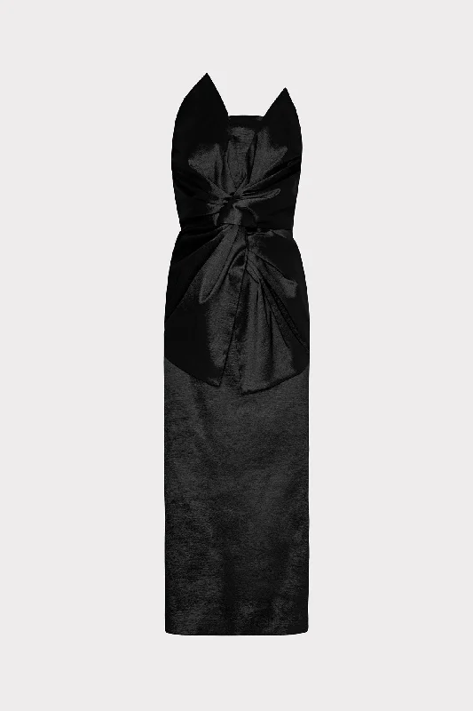 Elegant Evening Gowns Harlow Bow Taffeta Strapless Dress