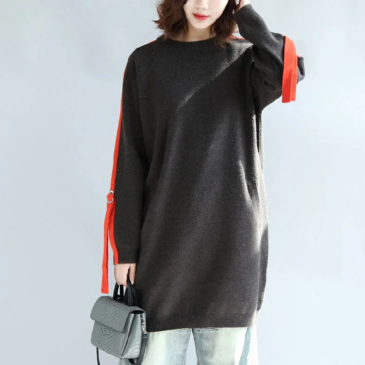 Women's Casual Dresses Dark gray plus size sweat dresses oversized casual shift dress