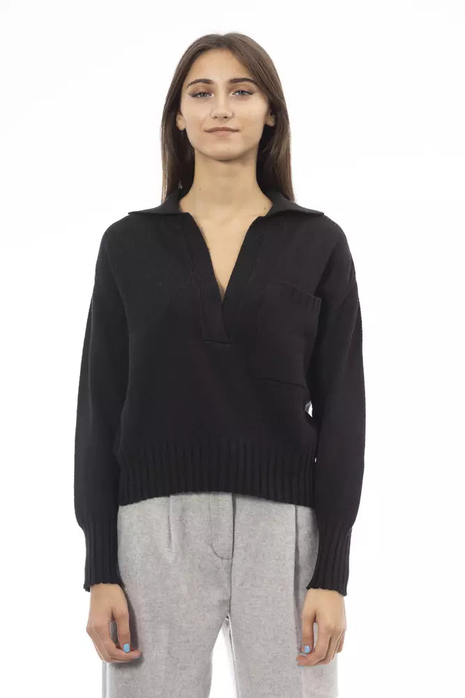 Soft Merino Wool Knit Tops Alpha Studio  Wool Women's Sweater