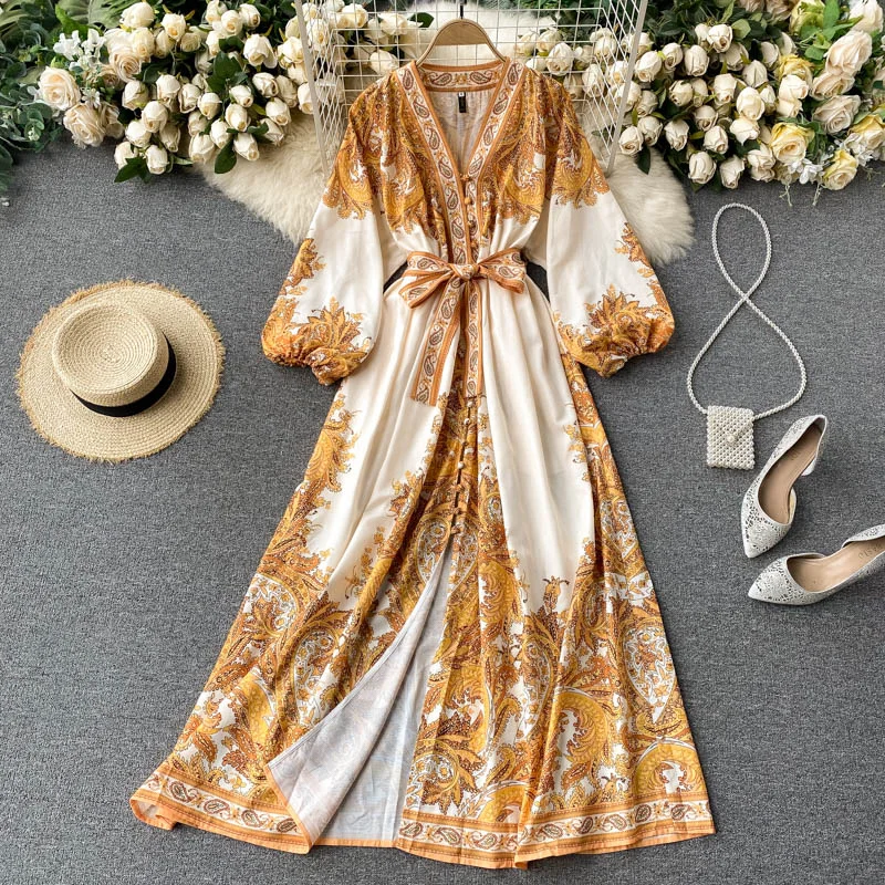 Soft Cotton Dresses Boho Floral Dress, Bohemian Summer Dress For Women