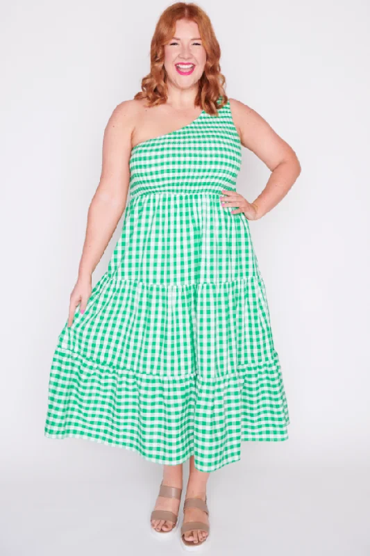 Cute Summer Dresses Spencer Green Gingham Dress