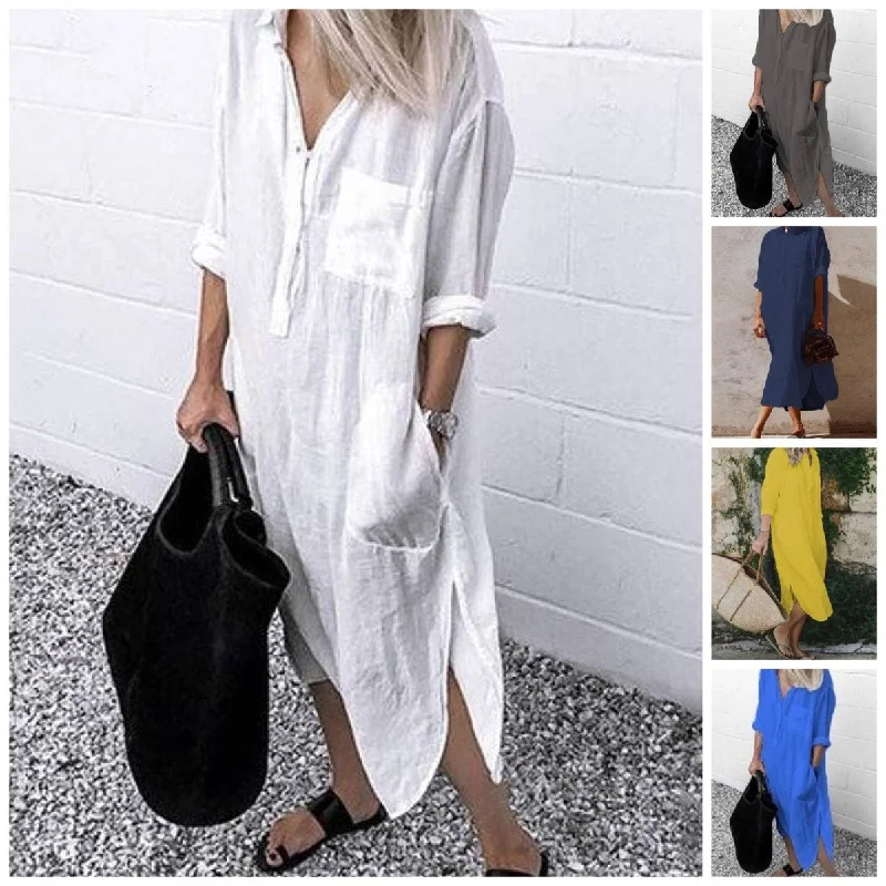 Colorful Summer Dresses Casual Shirt Dress