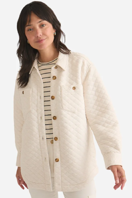 Lightweight Rain Jackets For Women Marine Layer Corbet Shirt Jacket in Oatmeal