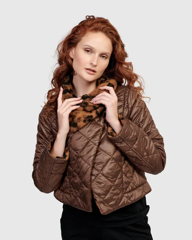 Vintage-Inspired Dresses Effie Moto Jacket, Chocolate