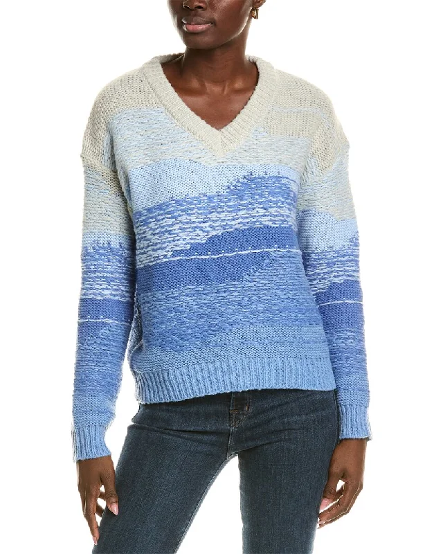 Sleek Knit Tops For Layering FATE V-Neck Sweater