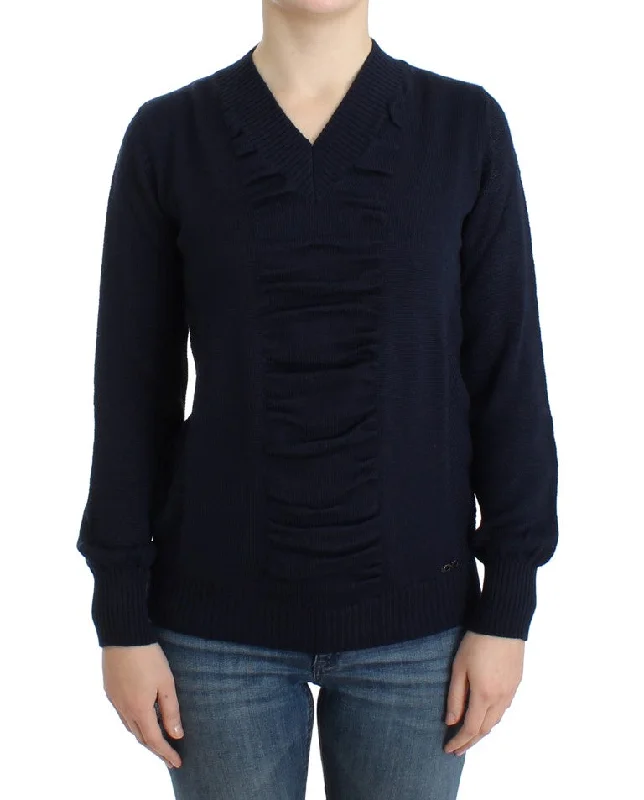 Sweater-Knit Tops For Fall Costume National   V-neck wool Women's sweater