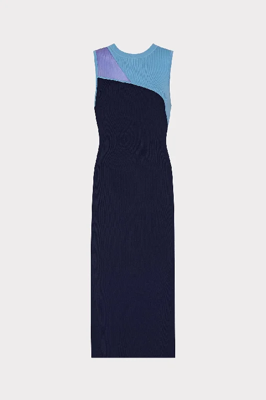 Dressy Evening Dresses Kyle Color Block Knit Midi Dress