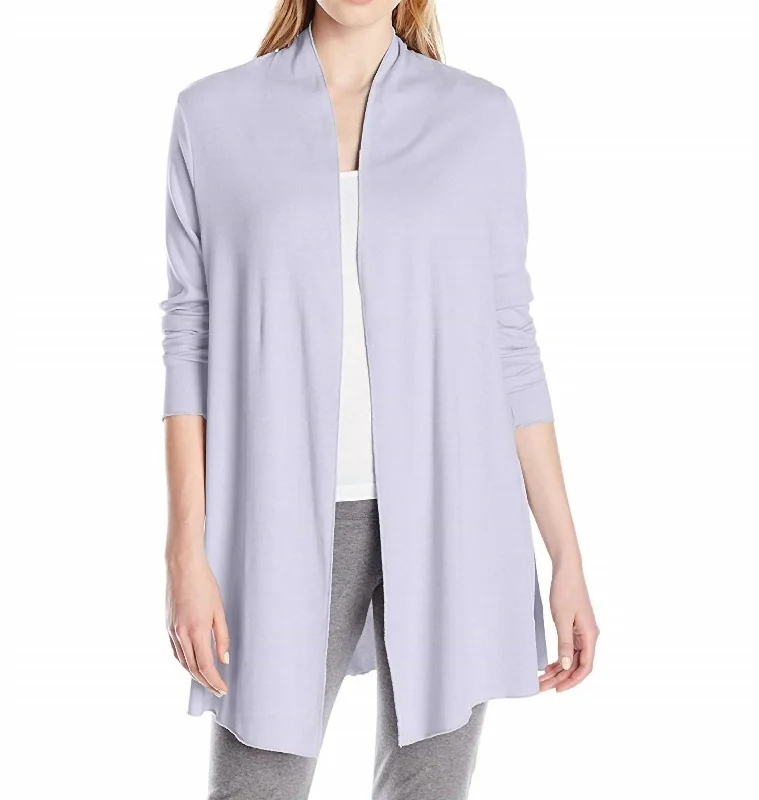 Soft Knit Pullover Tops Amelia Knit Cardigan In Lavender