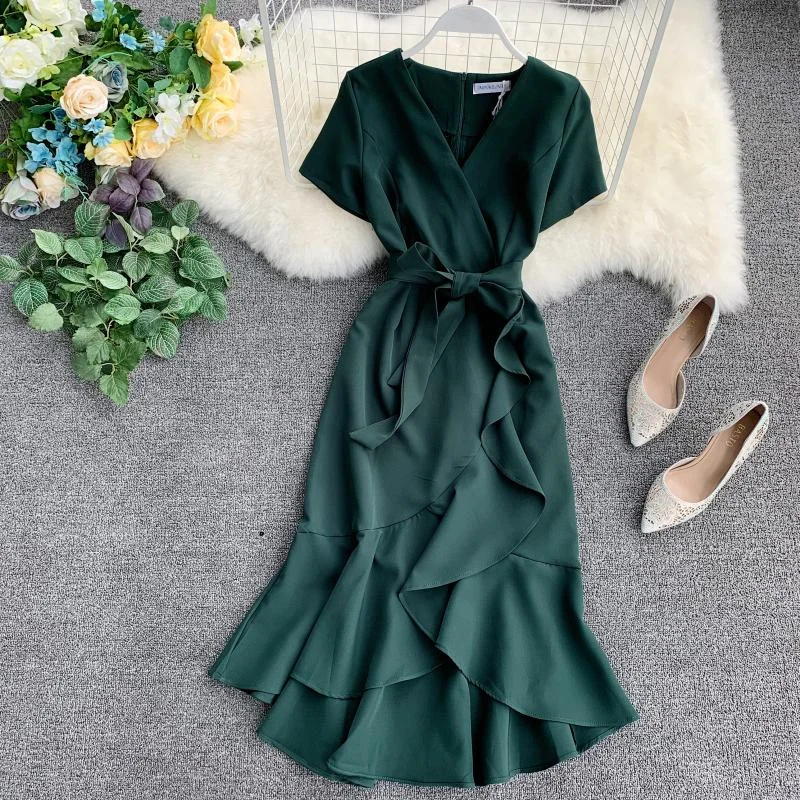 Women's Casual Dresses Asymmetric Casual Midi Dress