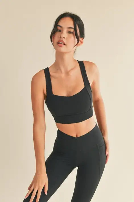 Comfortable Workout Tops Black Under Control Bra & Legging Set: S / Black