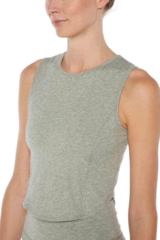 High-Neck Tops For Women Christine Tank (H. Shadow)