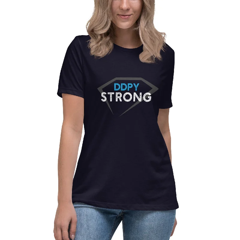 Color-Blocked Tops For Women DDPY Strong Women's Relaxed T-Shirt (On Demand Printing)