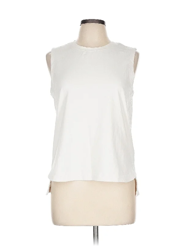 Trendy Cropped Shirts Sleeveless T Shirt