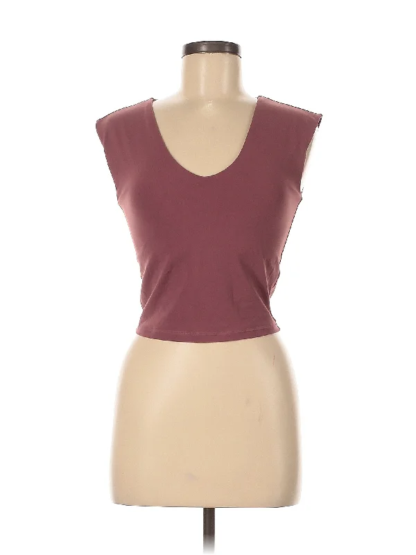 Elegant Silk Tops Sleeveless T Shirt