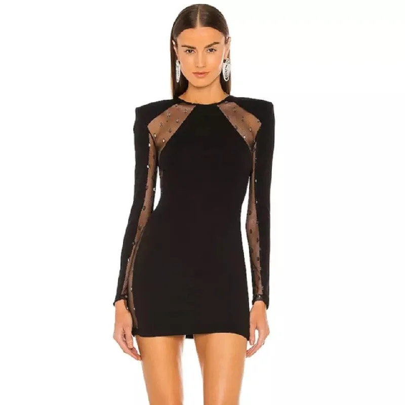 Soft Cotton Dresses Newest Mesh Glamorous Mini Dress