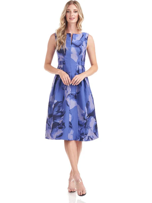 Comfortable Casual Dresses Womens Floral Midi Cocktail and Party Dress