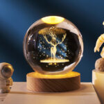 Premium 3D Crystal Ball Lamp with Wooden LED Base – 6 Inch - Image 5